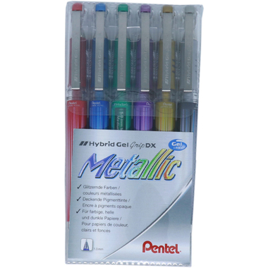 PENTEL Roller Hybrid Gel Grip 1.0mm K230M-6 6-couleurs ass.