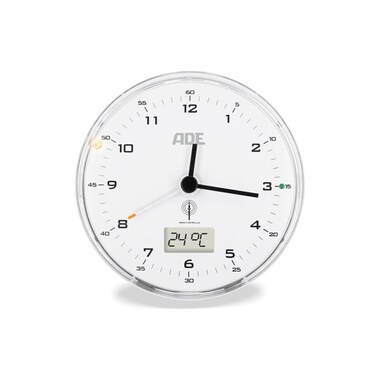 ADE Funkwecker 8.1 x 4 cm, Weiss