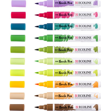TALENS Ecoline Brush Pen Set 11509804 ass. Botanic 10 pcs.