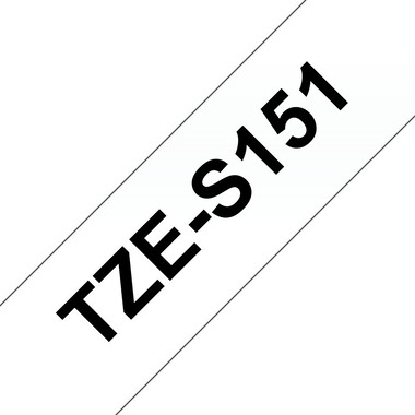 PTOUCH Nastro, strong/adh.nero/chiaro TZe-S151 PT-300 24 mm