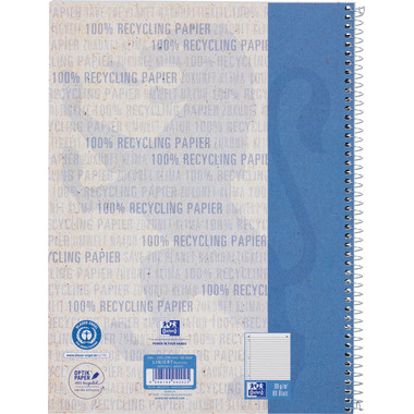 OXFORD Collegeblock Recycling A4 400159370 blau, liniert 80 Blatt