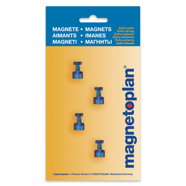 MAGNETOPLAN Support mémo magnét. 18x11mm 1666118 rouge 4 pcs.