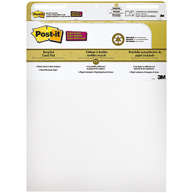 POST-IT Meeting Charts 63.5x76.2cm 559RPEU blanc, recycling 2 pcs.