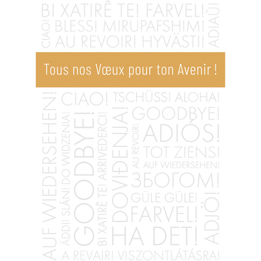 ABC Carte d'adieu FR A4 53401 Texte doré