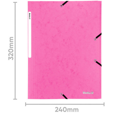 BIELLA Gummibandmappe A4 17840140U rosa, 355gm2 200 Bl.