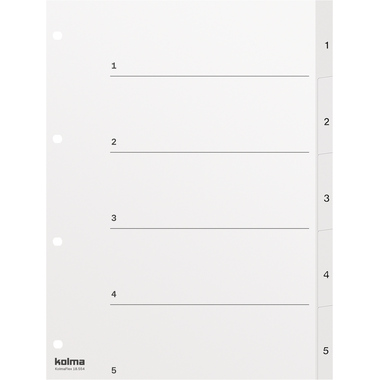 KOLMA Register KolmaFlex A4 18.554.16 weiss 1-5