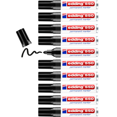 EDDING Marqueur permanent 550 3-4mm 550-1 noir