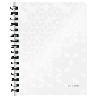 LEITZ Spiralbuch WOW PP A5 4639-00-01 weiss liniert