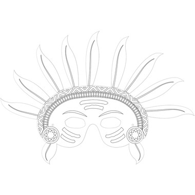 FOLIA Masques pour enfants Aventure 23219 6 formes assorties