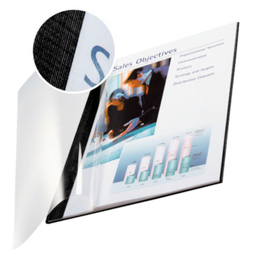 LEITZ Couverture p.reliures 3,5mm A4 73980095 noir 10 pièces