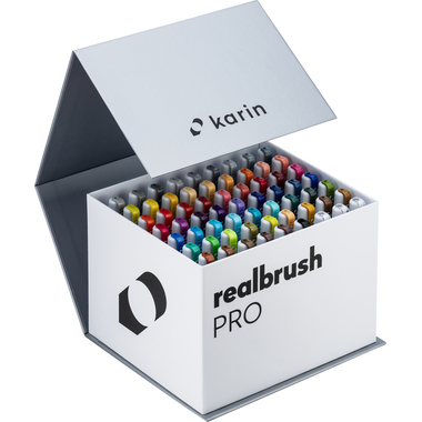 KARIN Real Brush Pen Pro 0.4mm 31C7 Mega Box, 3 Blender 60 Stück