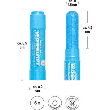 I AM CREATIVE Wachsmalstifte 4005.55 Metallic 6 Stück