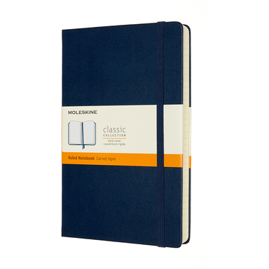MOLESKINE Carnet Classic HC XL 853606235 bleu saphir, ligné 208 feuil.