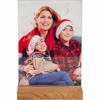 EXACOMPTA Tischaufsteller A4 84258D transparent, holzs. hoch