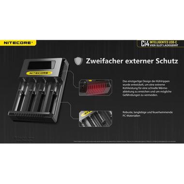 Nitecore Chargeur Ci4 USB-C