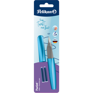 PELIKAN Penna stilografica Twist M 811262 Frosted Blue