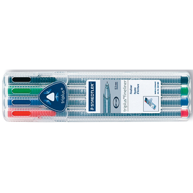 STAEDTLER Stylo Fibre triplus 334 0,3mm 334 SB4 4 couleurs ass.