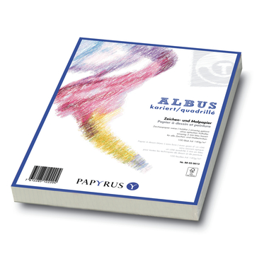 PAPYRUS Zeichenpapier A2 88248958 160g, kariert 5mm 100 Blatt