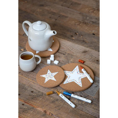 I AM CREATIVE Sottovaso di sughero Star 5000.44 marrone 20cm