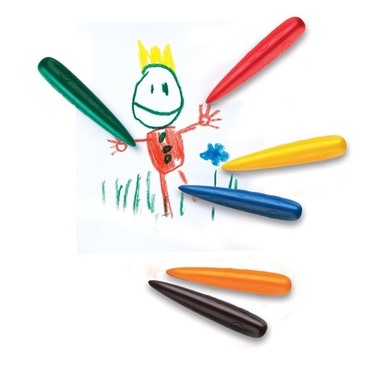 FABER-CASTELL Craie doigt 120404 6 couleurs Set