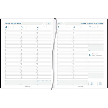 AURORA Agenda Florence PAW 2027 2715B 1S/2P blu ML 21x27cm