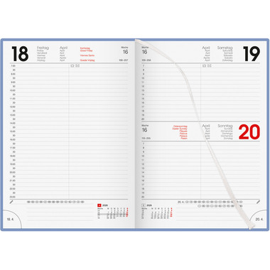 BIELLA Geschäftsagenda Colorful 2026 809701050026U 1T/1S blau ML 14.5x20.5cm