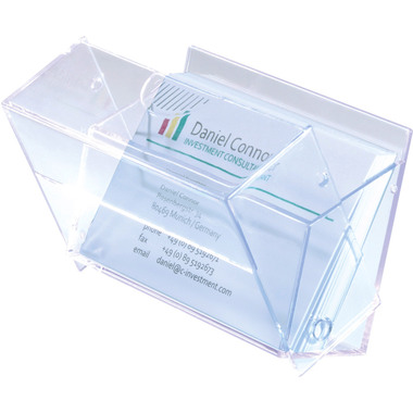 SIGEL Visitenkarten-Box VA110 transp.,für 100 Karten 86x55mm