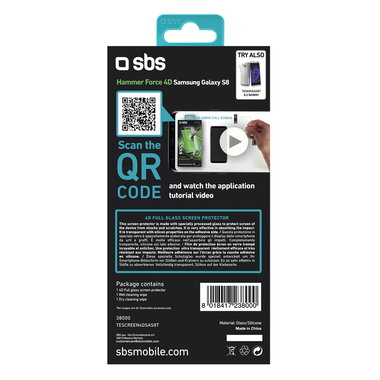 Protection écran en verre 4D pour Samsung Galaxy S8
