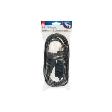 Max Hauri Câble de prolongation 3 m T13 - T12 Clip-Clap, noir
