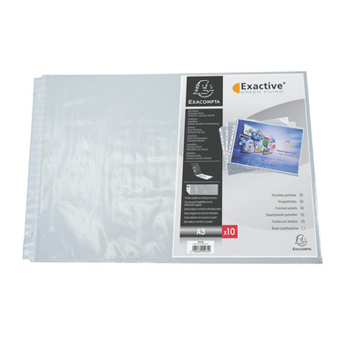 EXACOMPTA Zeigetaschen, glatt A3 5934E PP, gelocht, 55my