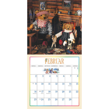 DUMONT Calendrier 2026 260816 L'ours en peluche AL 30x30cm