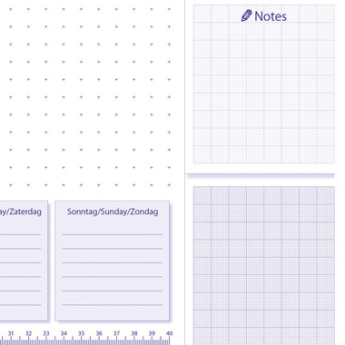 SIGEL Schreibunt. Lilac 3J.59.5x41cm HO355 weiss, D/E/NL, MO-SO 30Bl.