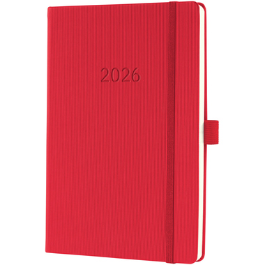CONCEPTUM Wochenkalender 2026 C2664 1W/2S rot 21.3x14.8cm