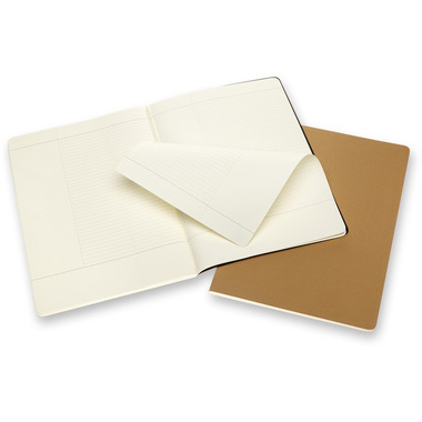 MOLESKINE Quaderno cartone A4 602534 rigato,nero/marr.160p. 2 pz.