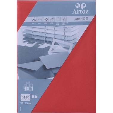 ARTOZ Buste 1001 B6 107364185 100g, rosso 5 pezzi