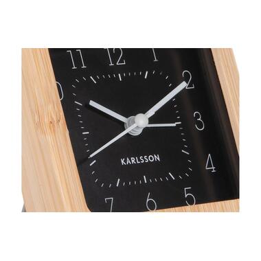 KARLSSON Réveil classique Neat Square Bambou / noir