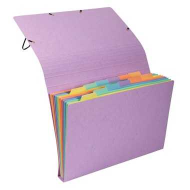 EXACOMPTA Fächermappe Aquarel A4 58560E ass. 12-teilig