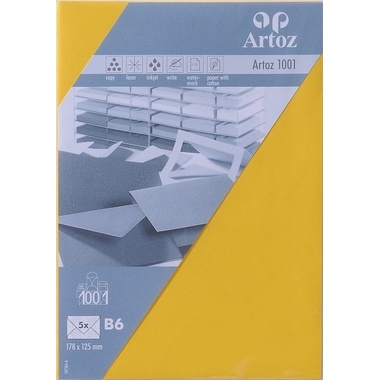 ARTOZ Enveloppes 1001 B6 107364182 100g, jaune soleil 5 pcs.