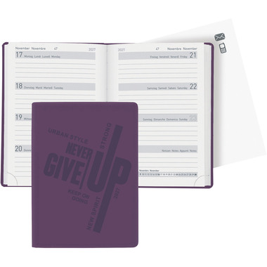 BIELLA Agenda Memento 2027 825715420027U 1S/2P violet ML 10.1x14.2cm