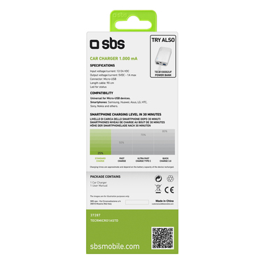 Chargeur de batterie de voiture Micro USB