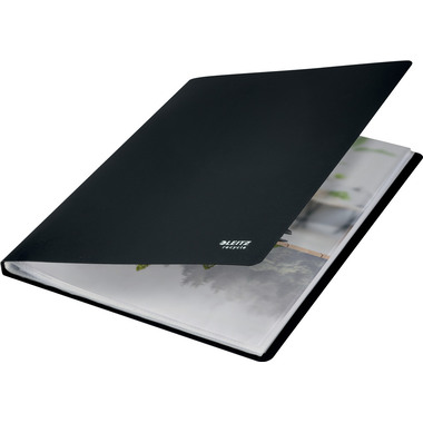 LEITZ Livre présent. Recycle PP A4 4677-00-95 noir 40 dossiers
