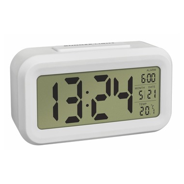 TFA Dostmann Digitalwecker Lumio Weiss