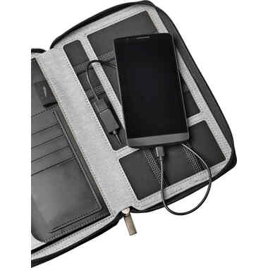 DUFCO Reisemappe mit Powerbank 48-2007.000 4000 mAH, jeansblau