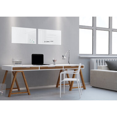 SIGEL Tableau magnétique en verre GL121 blanc 600x400x15mm