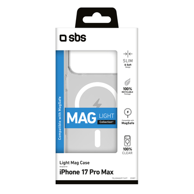 Transparente schlanke Hülle für iPhone 17 Pro Max | SBS