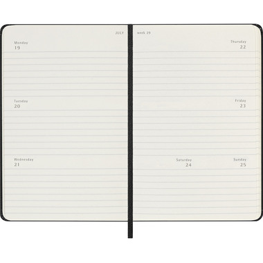 MOLESKINE Agenda Classic Pocket 2027 DHB12WH2Y27 1W/2S schwarz HC 9x14cm