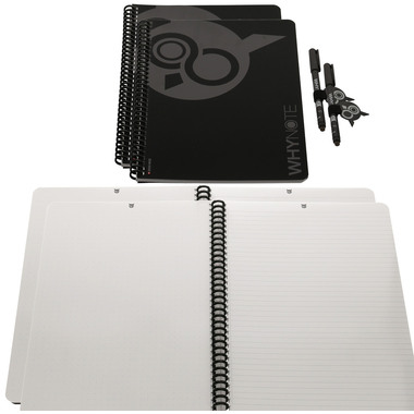 WHYNOTE Notizbuch A4 WNA4BOK01 starter-kit, schwarz