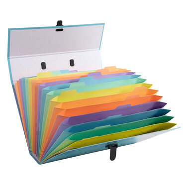 EXACOMPTA Fächermappe Aquarel A4 56762E pastellblau 18-teilig