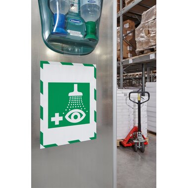 MAGNETOPLAN Magnetrahmen magnetofix A4 1131445 SAFETY, grün/weiss 5 Stück