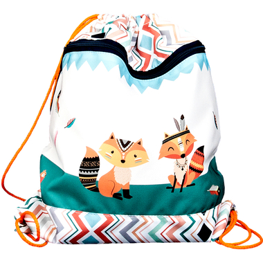 FUNKI Turnsack Indian Foxes 6030.024 türkis 360x420mm